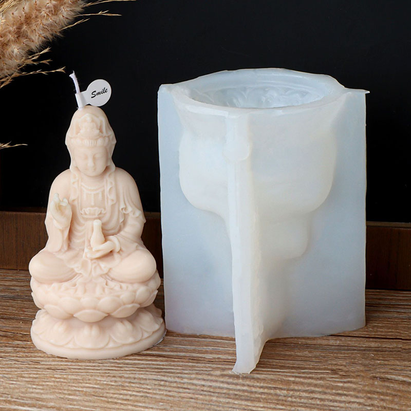 3D Buddha Guanyin Statue Candl - Abstract Sculpture Resin review and price