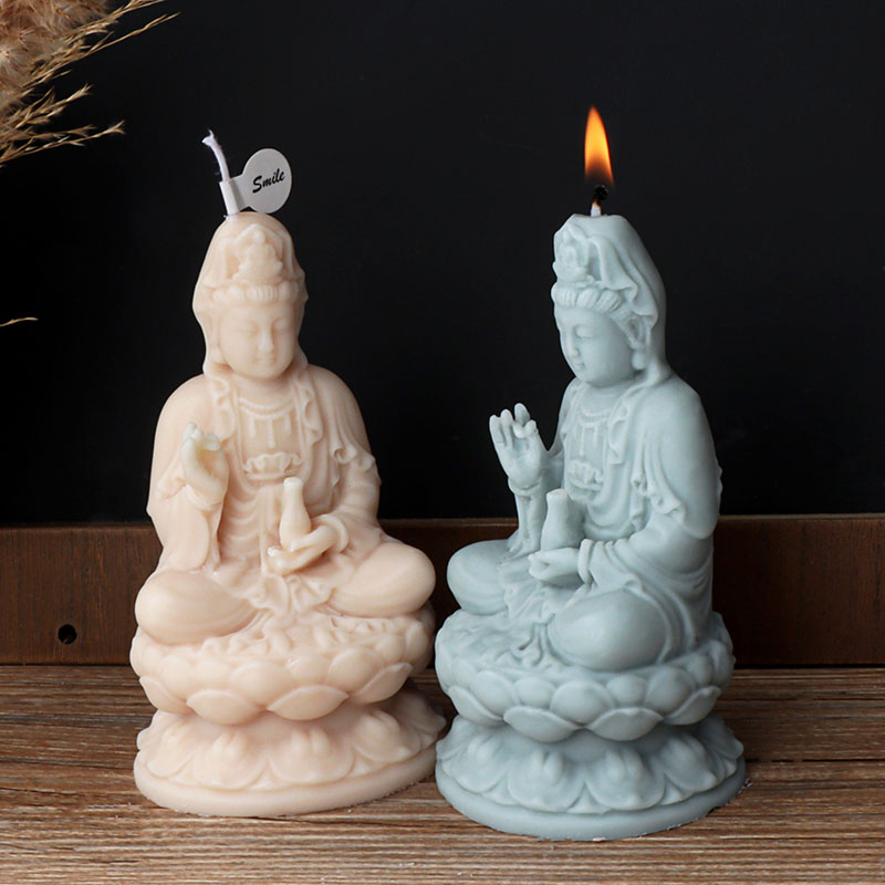 3D Buddha Guanyin Statue Candl - Abstract Sculpture Resin review and price