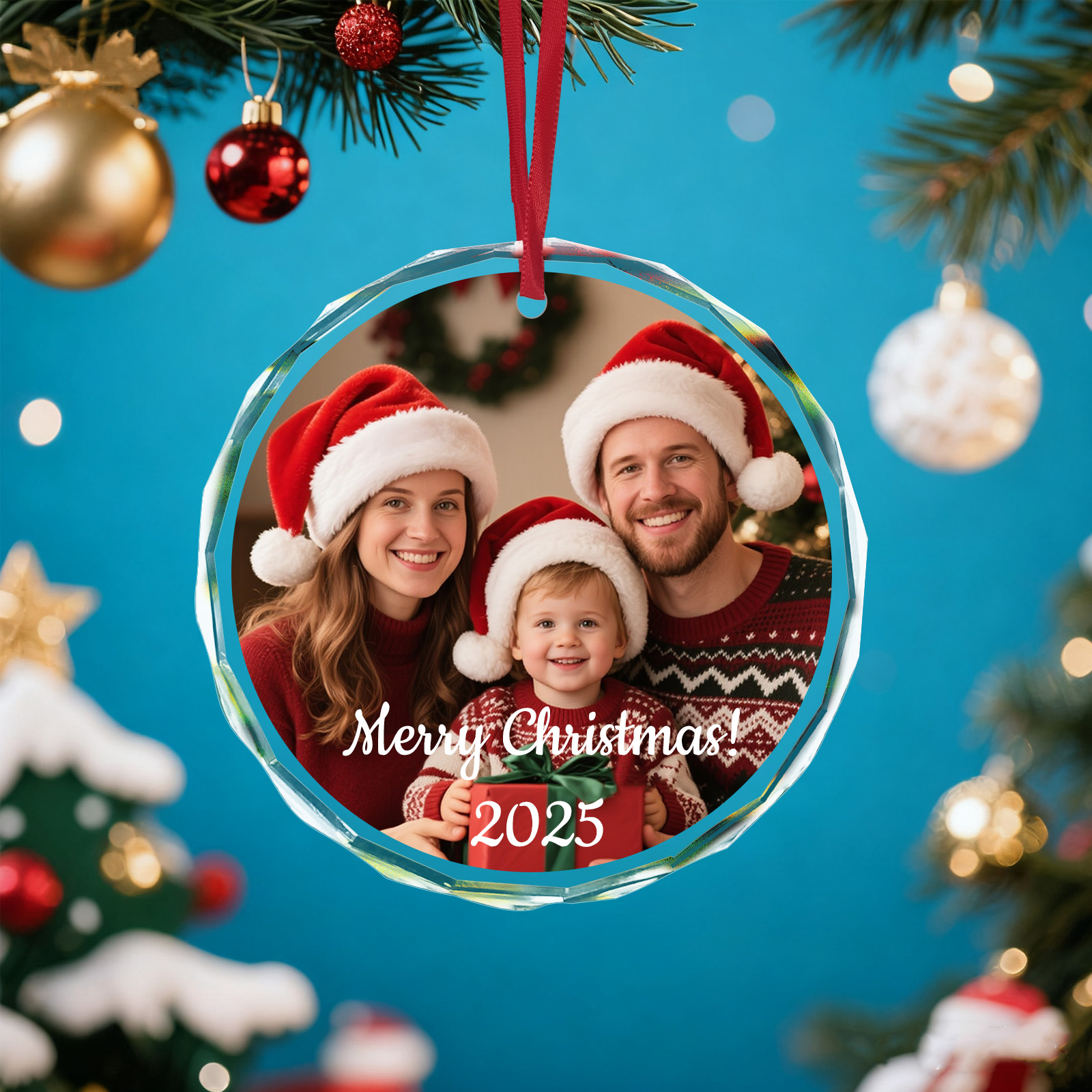 Custom Christmas Photo Ornamen - Home Decor Glass review and price
