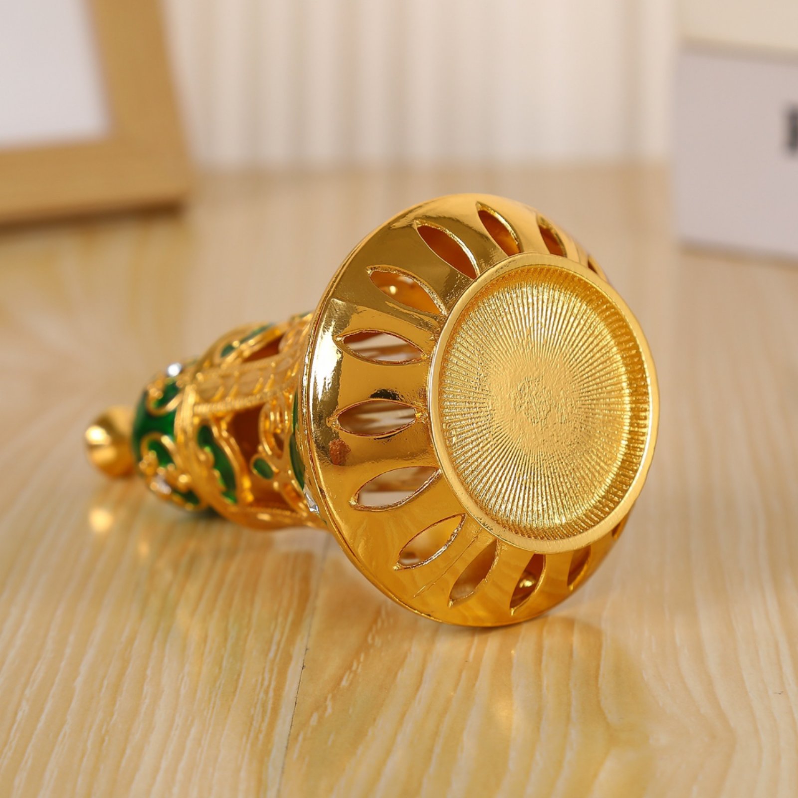 Ornate Perfume Bottle Faceted  - Home Decor Glass review and price