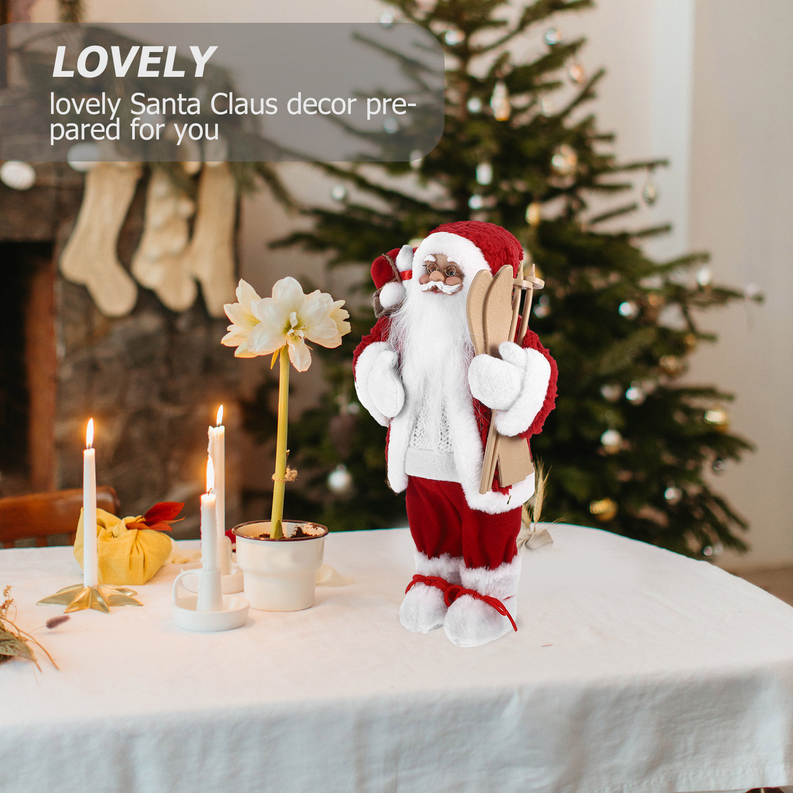 Lovely Santa Claus Statue Xmas - Home Decor Lovely Home review and price