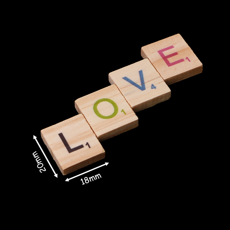100PCS Wooden Tiles Colorful L - Wooden Letter Sign review and price