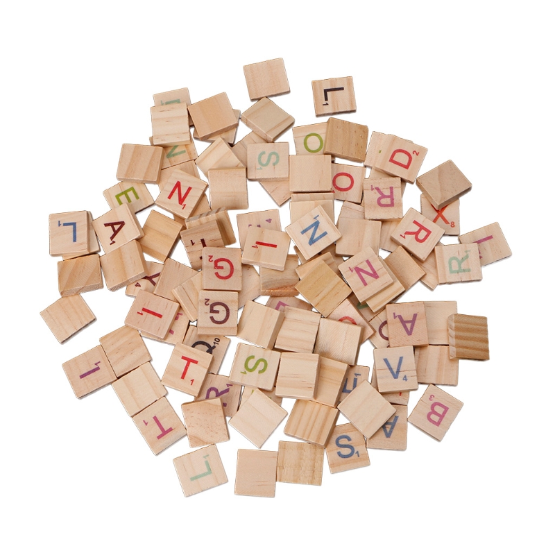 100PCS Wooden Tiles Colorful L - Wooden Letter Sign review and price