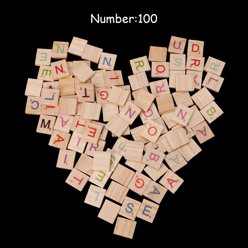 100PCS Wooden Tiles Colorful L - Wooden Letter Sign review and price
