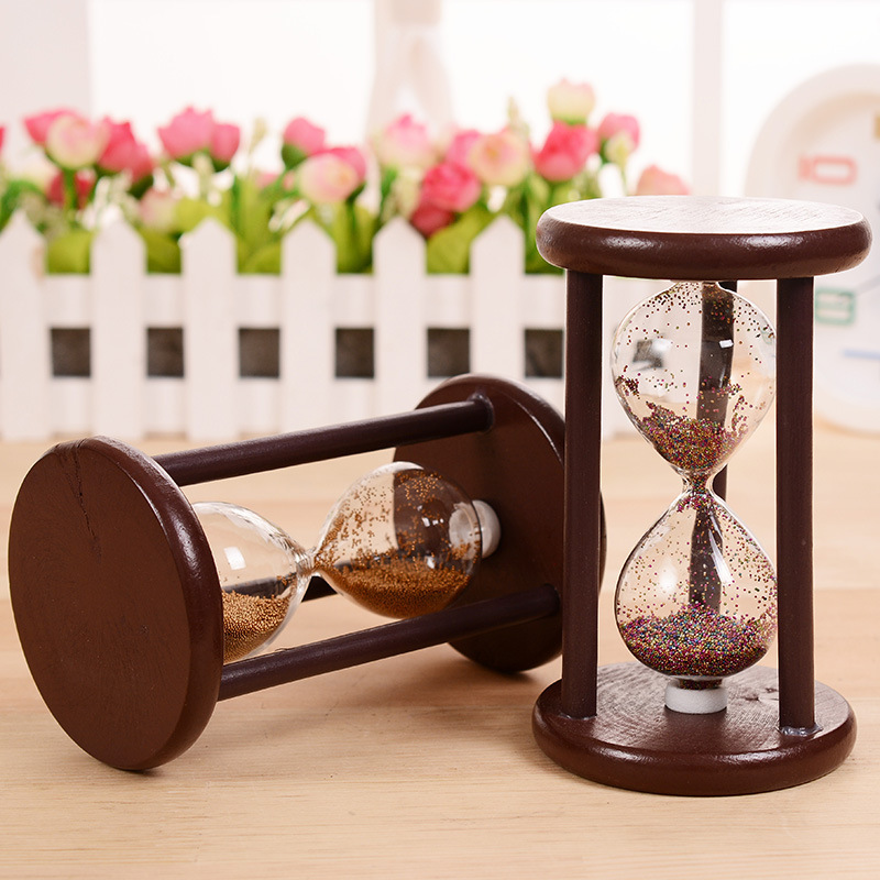 WW retro simple wooden hourgla - Home Decor Glass review and price