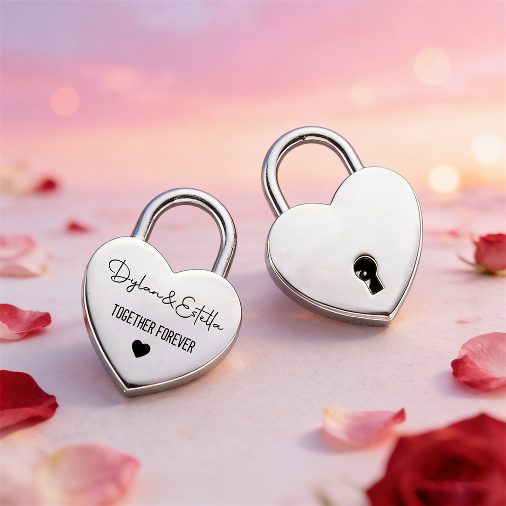 Custom Name Heart-Shaped Padlo - Home Decor Happy review and price
