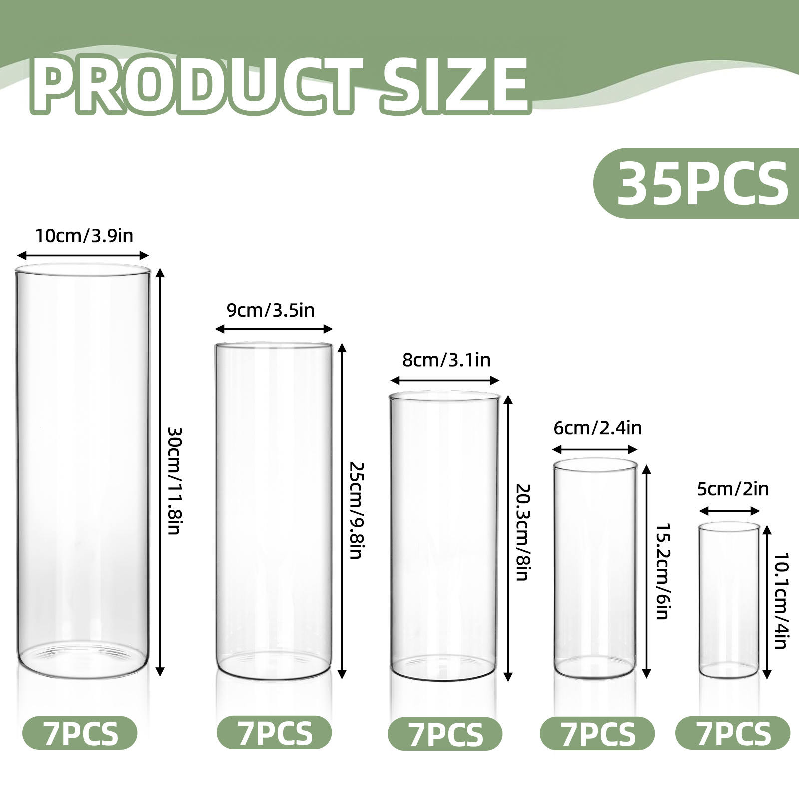 WHONLINE 35pcs Clear Glass Cyl - Floating Shelves review and price