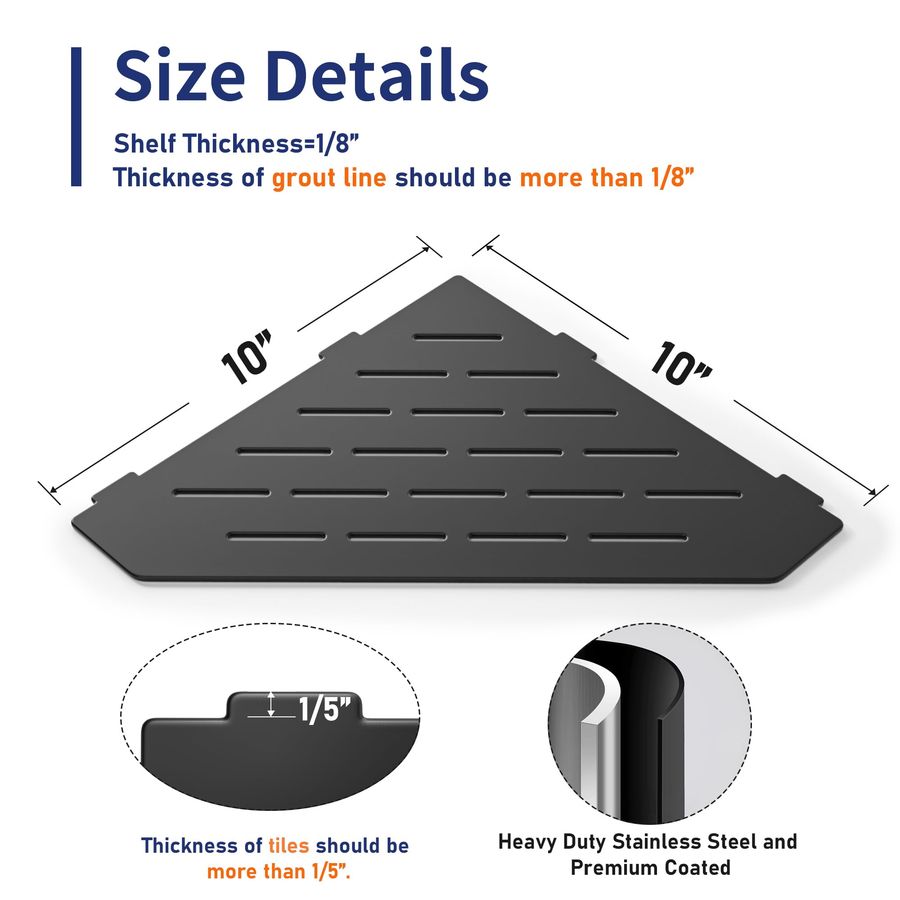 Shower Shelf 10 Matte Black 30 - Floating Shelves review and price