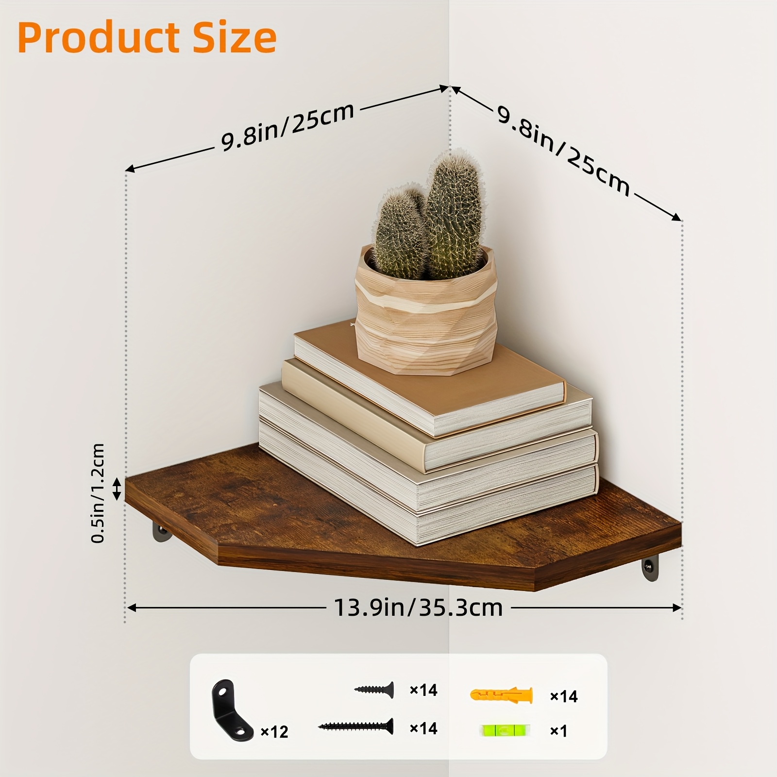 TOMNK Country Style Wooden Cor - Floating Shelves review and price