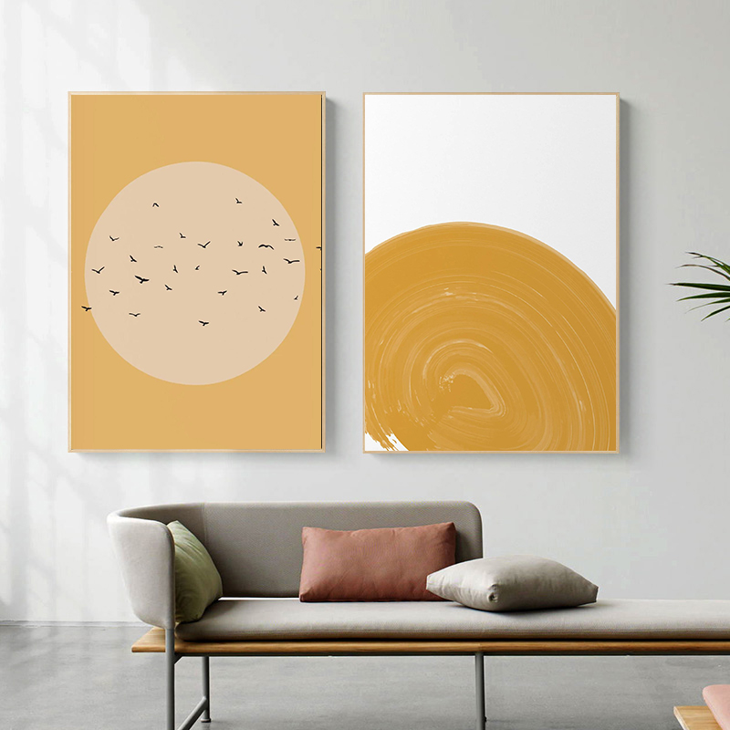 Minimalist Nature and Birds Su - Home Decor Yellow review and price