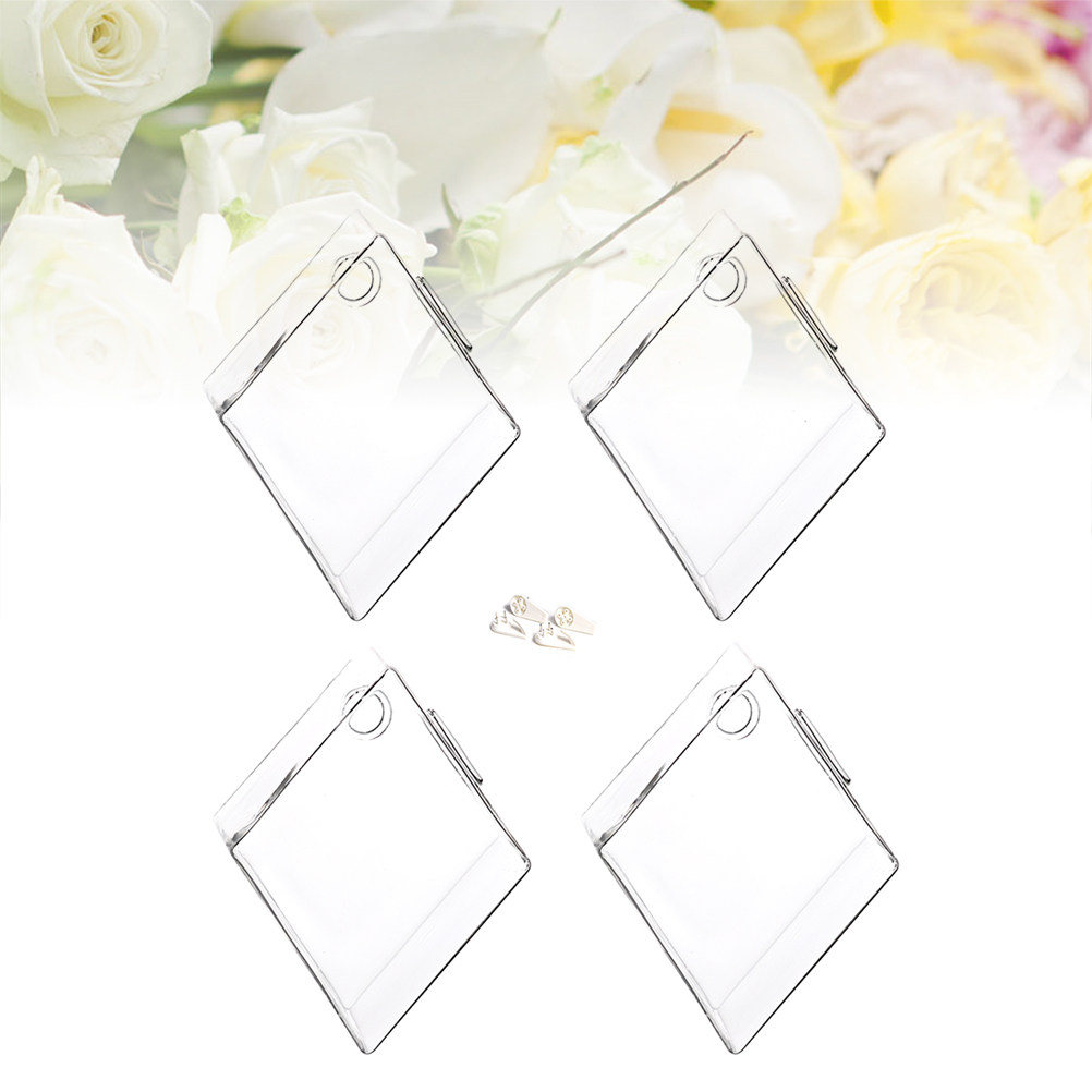 4Pcs Exquisite Glass Flower Va - Home Decor Garden Ideas review and price