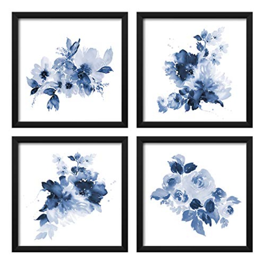 Framed Bathroom Wall Decor Nav - Watercolor Poster Print review and price