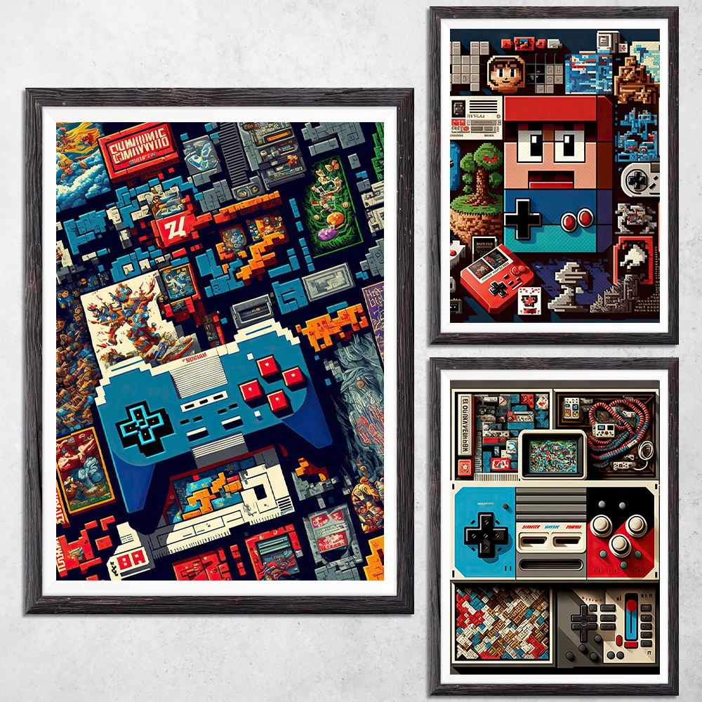 Pixel Gaming Game Boy Poster C - Home Decor Za review and price