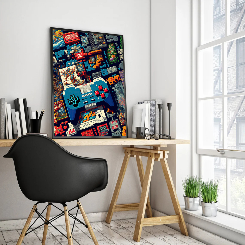 Pixel Gaming Game Boy Poster C - Home Decor Za review and price