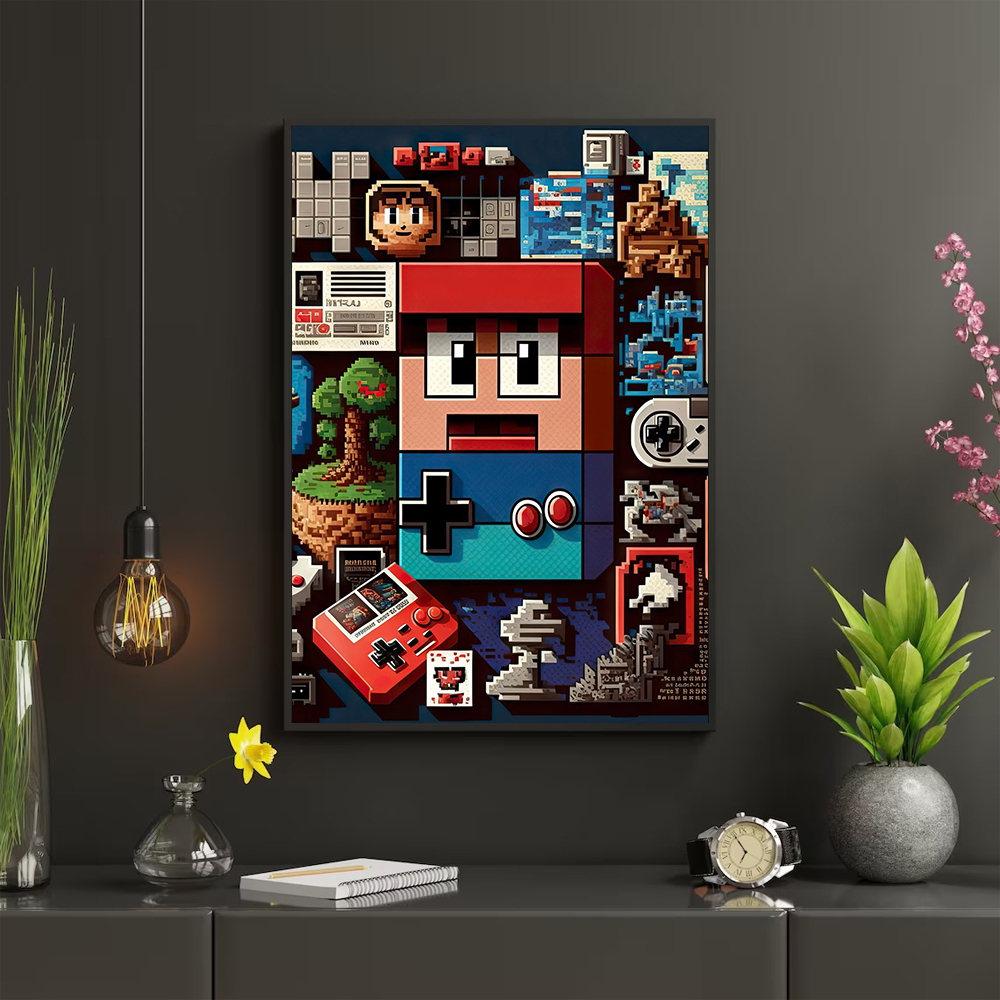 Pixel Gaming Game Boy Poster C - Home Decor Za review and price