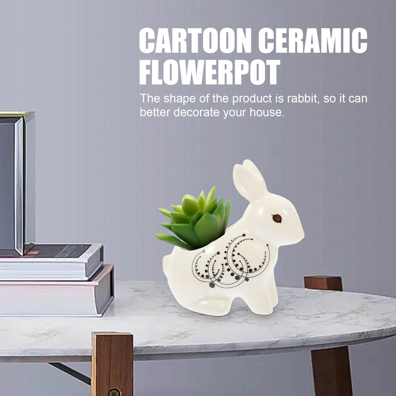 Rabbit Shaped Ceramic Flower P - Home Decor Garden Ideas review and price