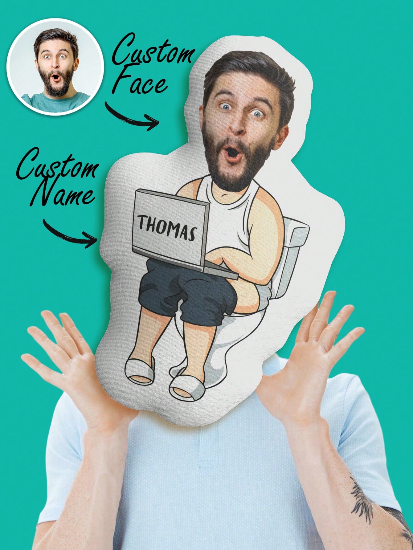 Custom Funny Ugly Face Pillow  - Home Decor Fabric review and price