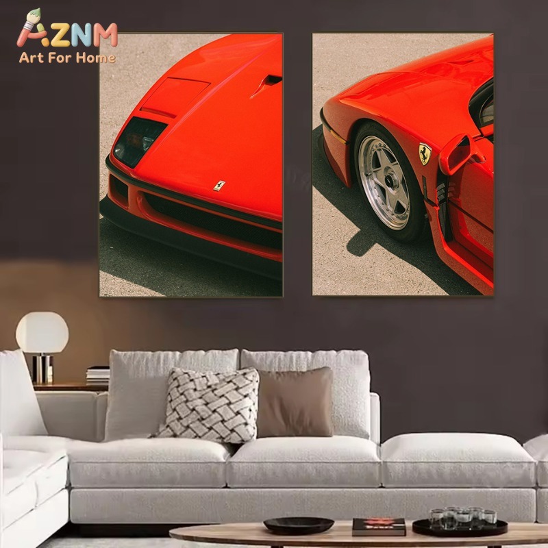 AZNM Ferrari F40 Classic Super - Watercolor Poster Print review and price