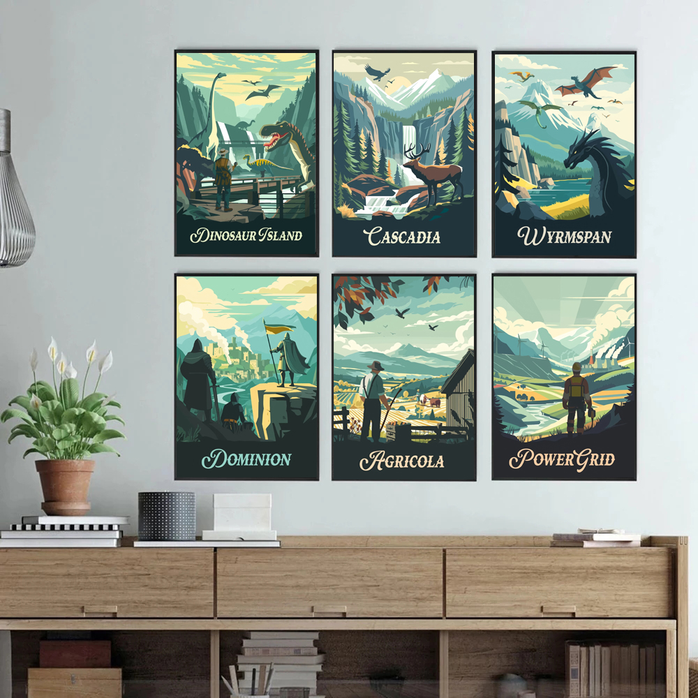 Cartoon Abstract Game Scene La - Watercolor Poster Print review and price