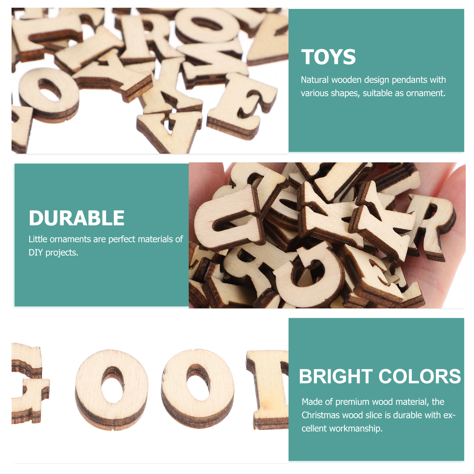 100pcs DIY Doodle Educational  - Wooden Letter Sign review and price