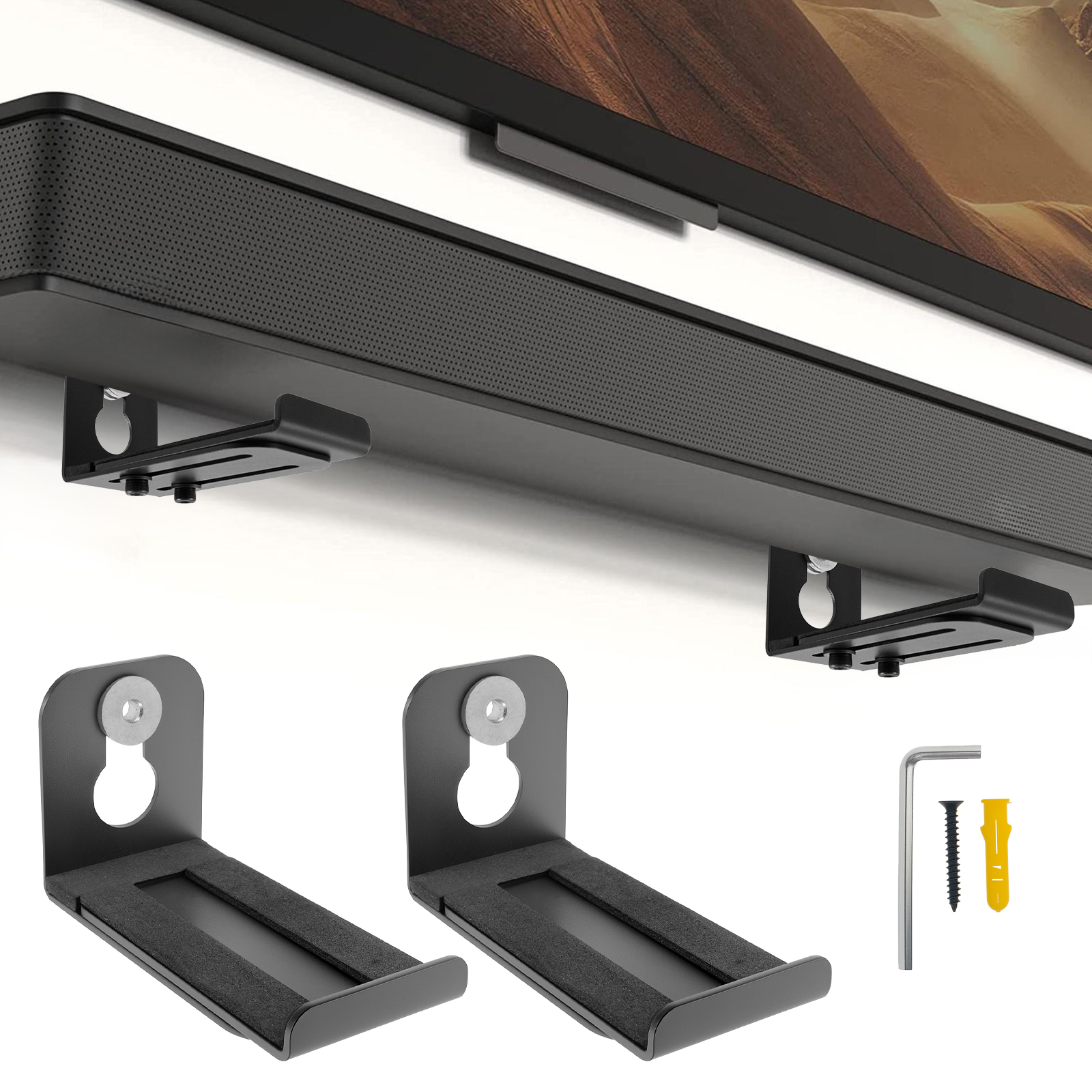 2Pcs Soundbar Speaker Stands W - Floating Shelves review and price