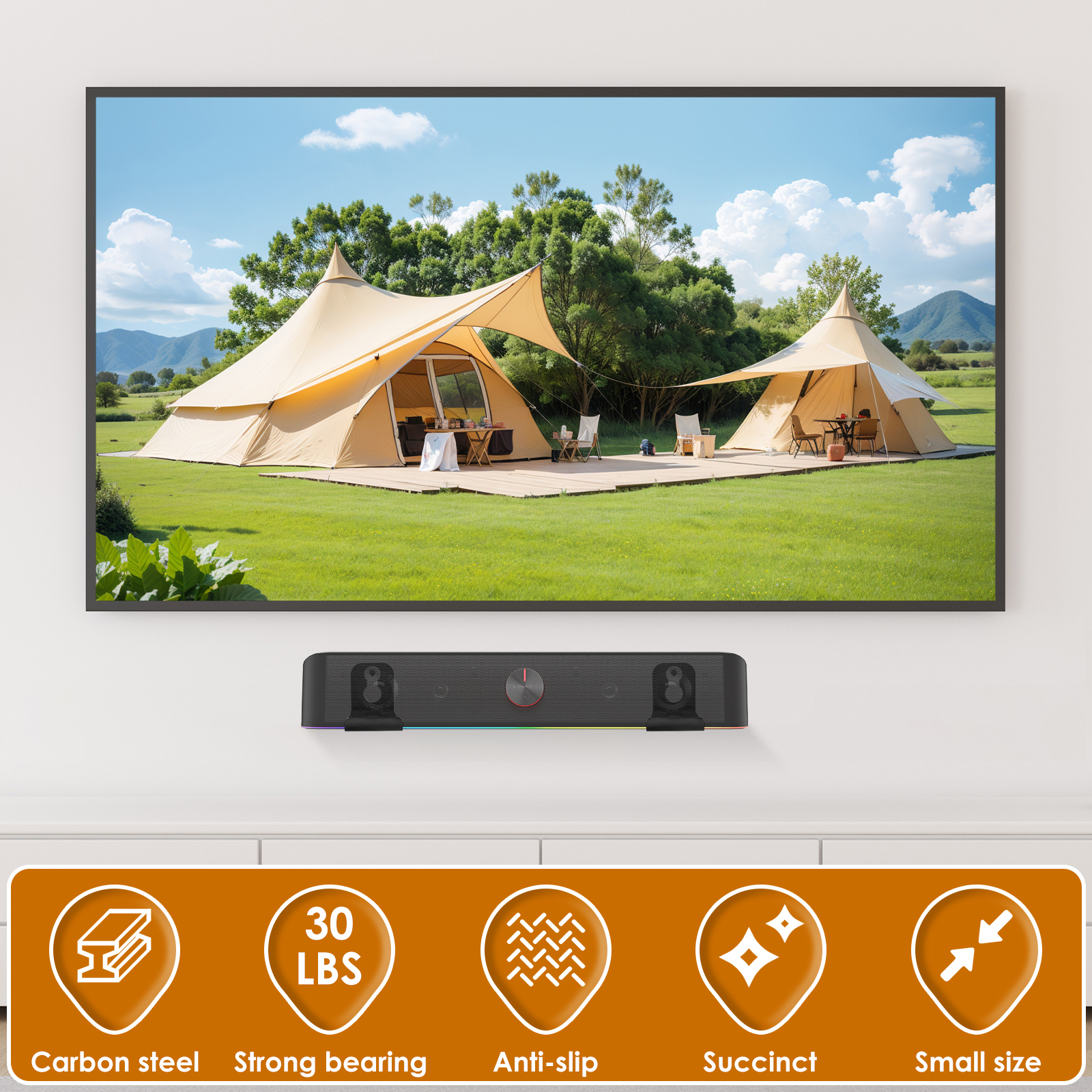 2Pcs Soundbar Speaker Stands W - Floating Shelves review and price