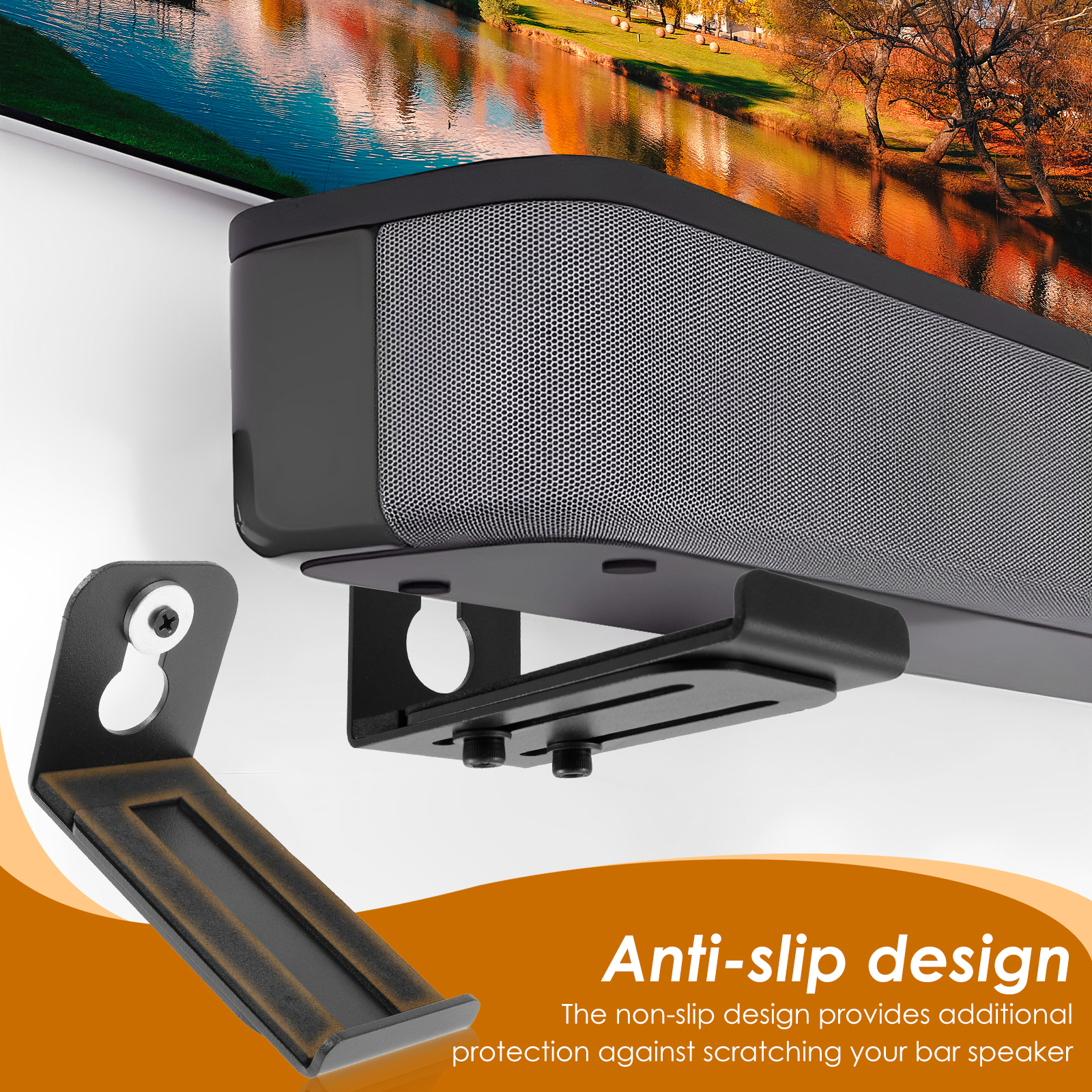 2Pcs Soundbar Speaker Stands W - Floating Shelves review and price