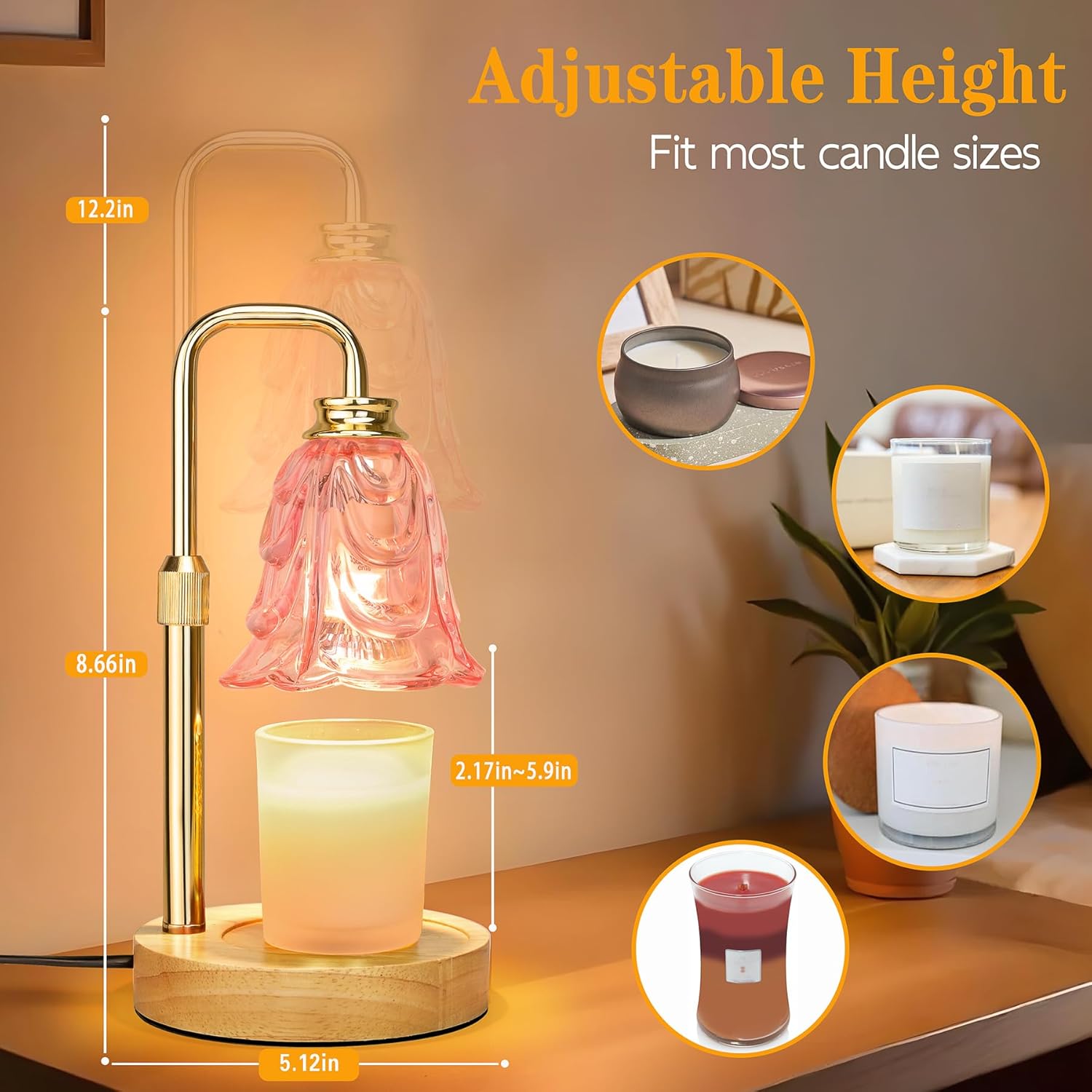 Pink Tulip Candle Warmer Lamp  - Home Decor Free Images review and price