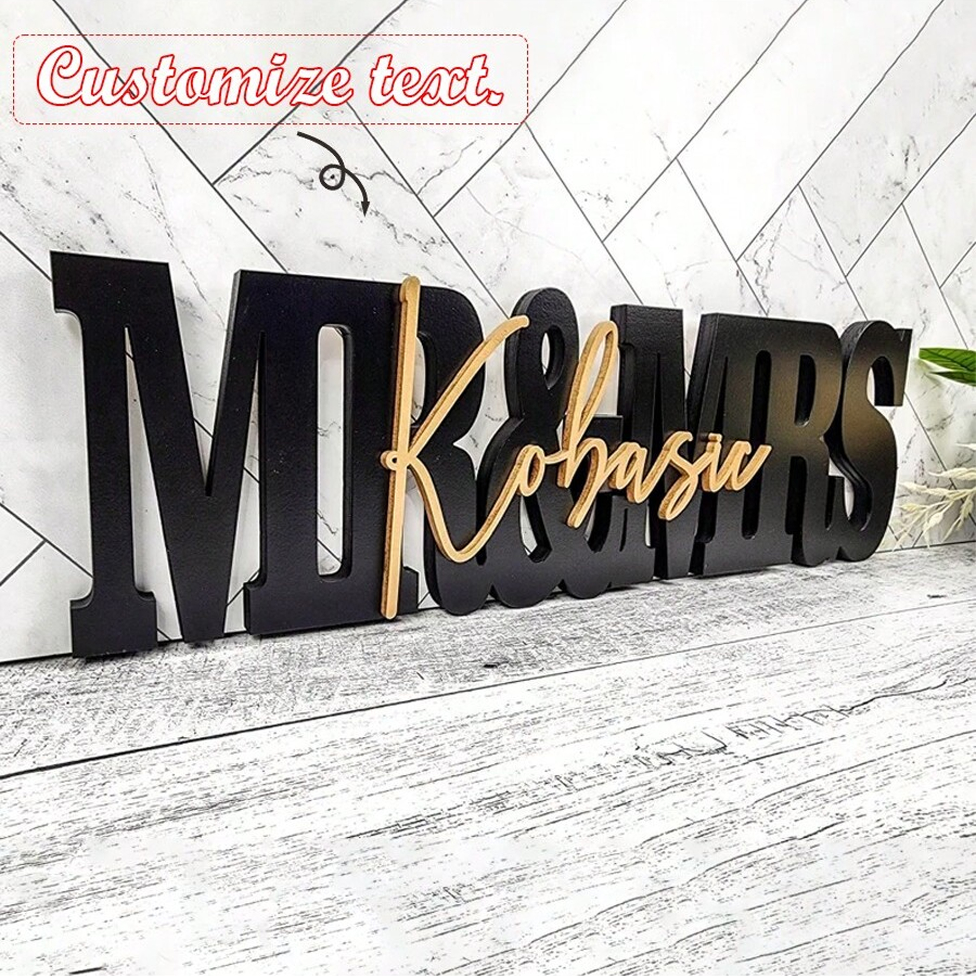 Custom Wedding Gift Logo with  - Wooden Letter Sign review and price