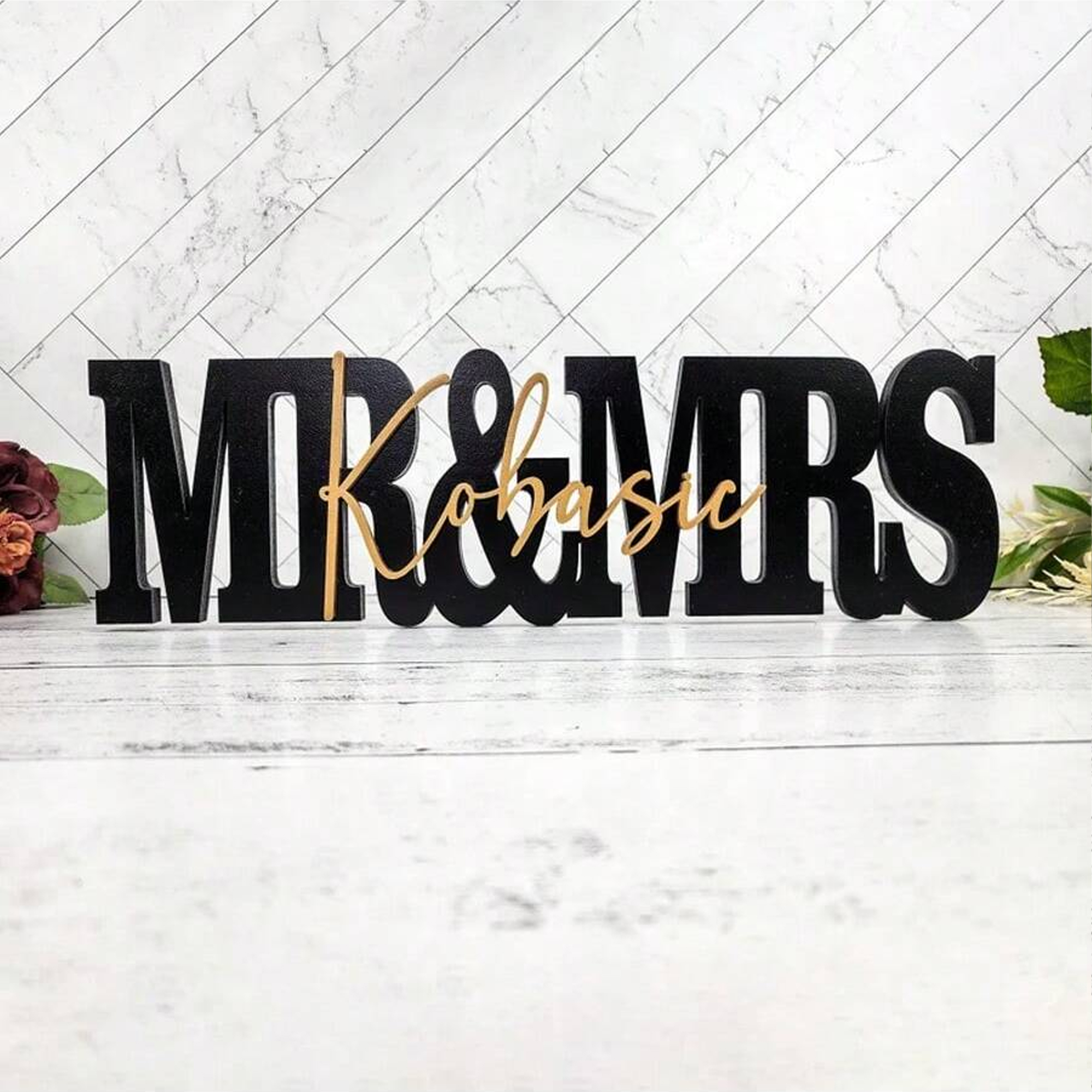 Custom Wedding Gift Logo with  - Wooden Letter Sign review and price