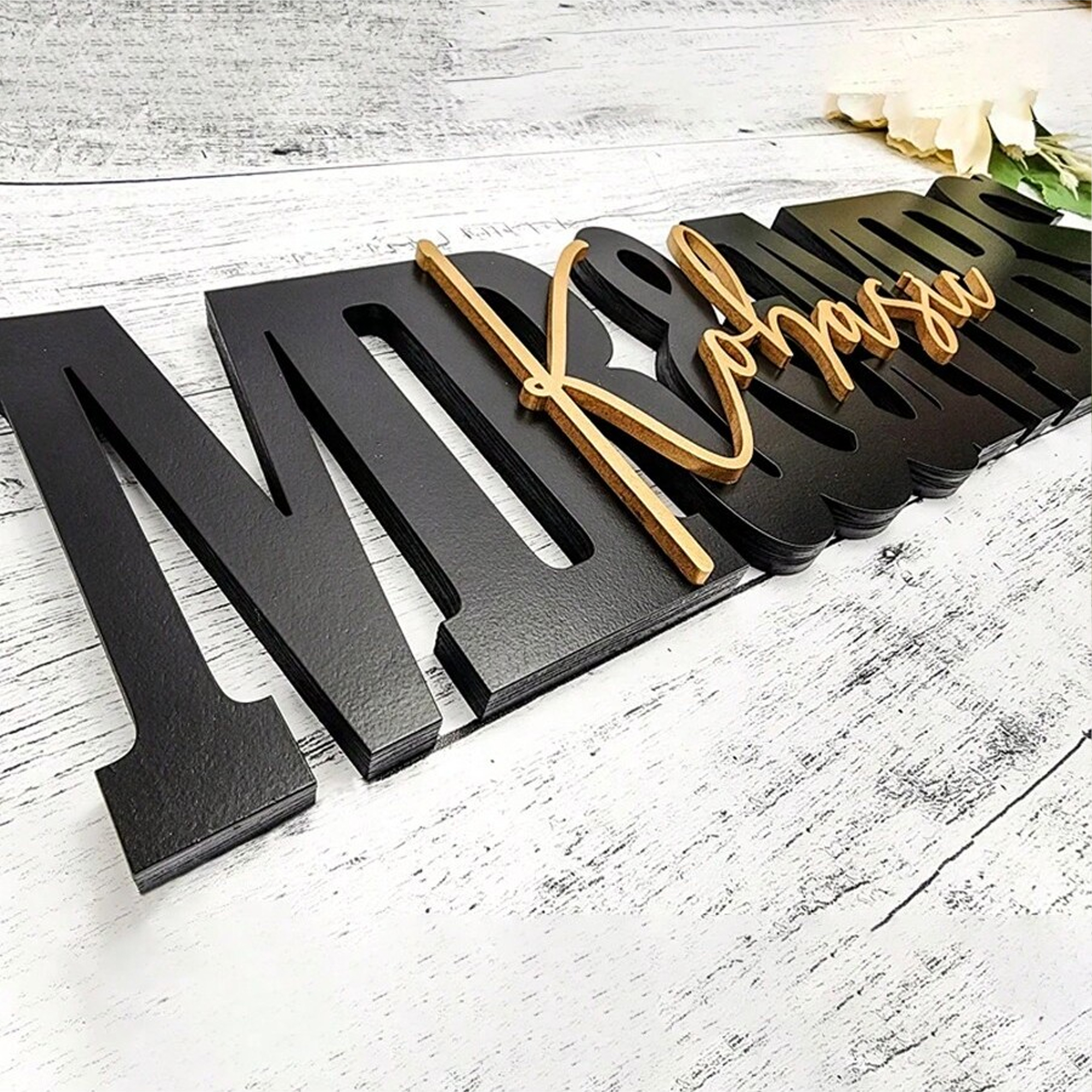 Custom Wedding Gift Logo with  - Wooden Letter Sign review and price