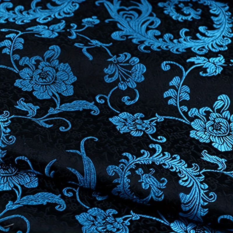 3D Blue Phoenix Tail Brocade F - Home Decor Fabric review and price