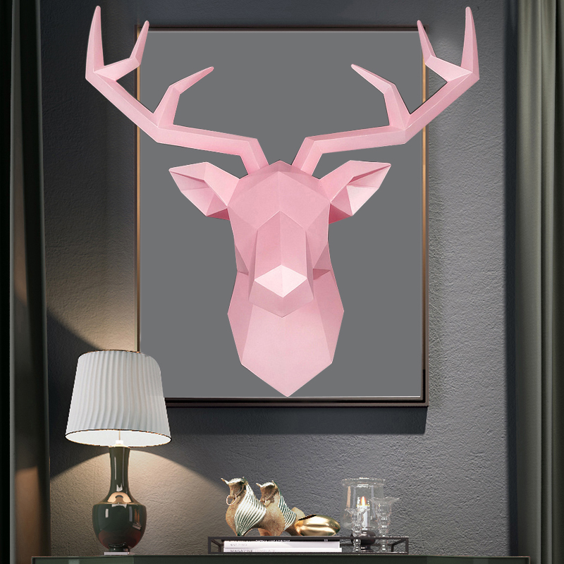 3D Deer Head Statue Decor Abst - Abstract Sculpture Resin review and price