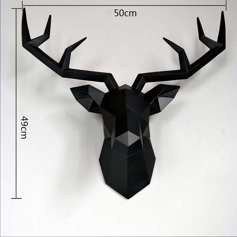 3D Deer Head Statue Decor Abst - Abstract Sculpture Resin review and price