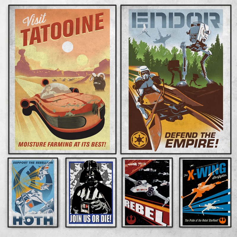 G-Galactic Propaganda Retro Po - Watercolor Poster Print review and price
