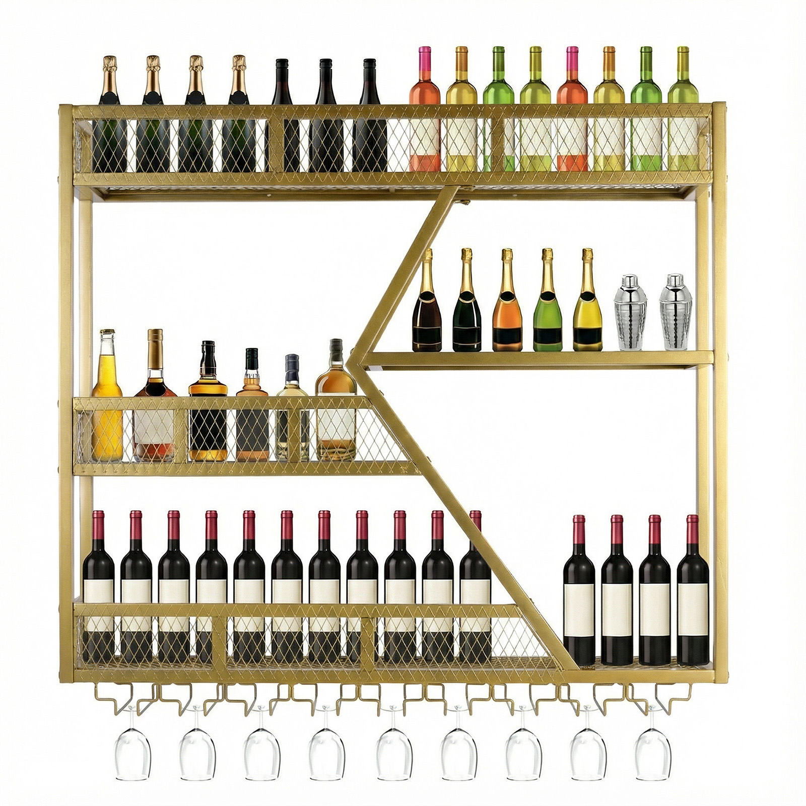39in 3-Tiers Floating Bar Shel - Floating Shelves review and price