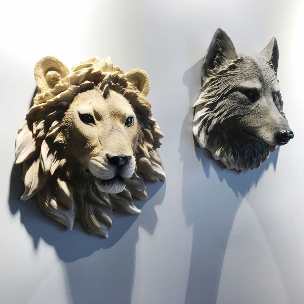 Animal Wolf Head Mold Lion Hea - Home Decor Wall Molding review and price