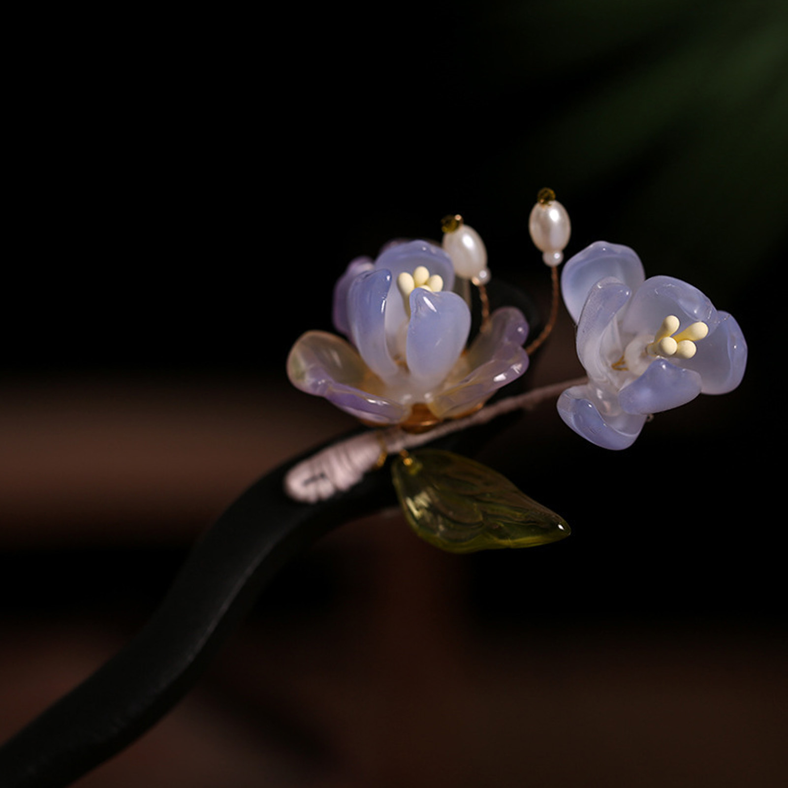 Vintage Wooden Flower Hairpin  - Home Decor Glass review and price