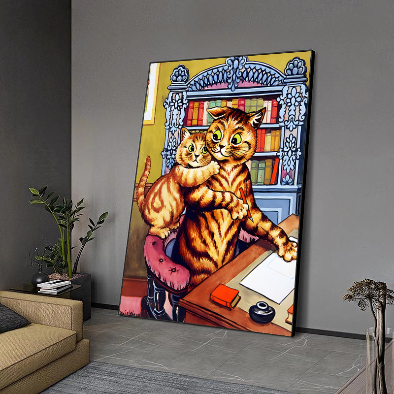 Louis Wain Illustration Exhibi - Watercolor Poster Print review and price