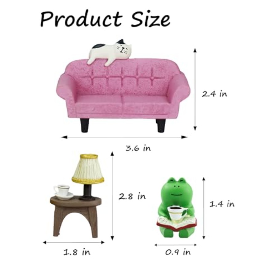Cute Mini Frog Figurine with S - Home Decor Resin review and price
